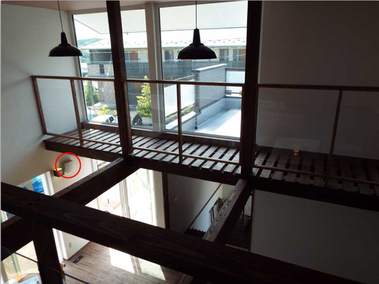 広いせせらぎ付きの部屋